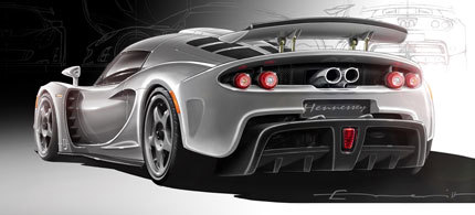 La trasera del Hennessey Venom GT