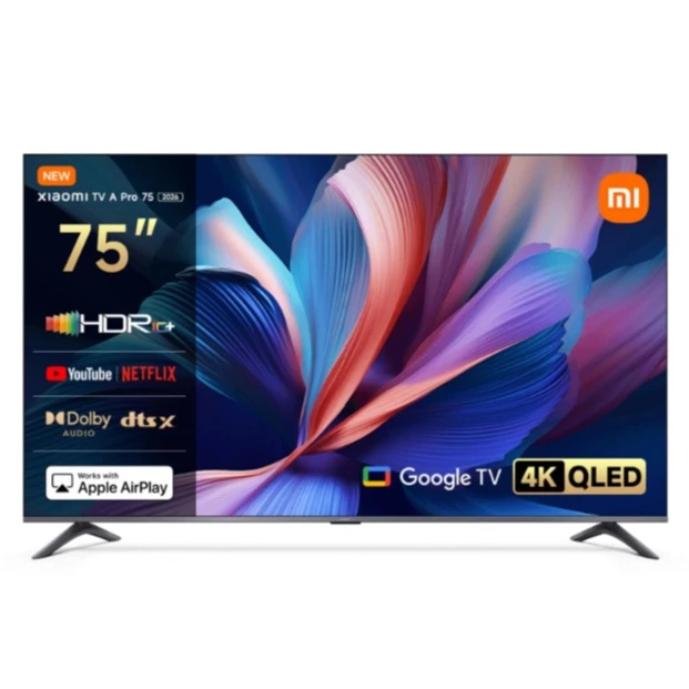 TV QLED 75" - Xiaomi 75 A PRO, QLED 4K, Quad cortex A55, Smart TV, Google TV