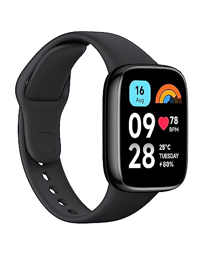 Xiaomi Redmi Watch 3 Active - Llamadas Bluetooth, Pantalla LCD de 1,83”, Monitor de frecuencia cardíaca, 100 Modos Deportivos, hasta 12 días de autonomía, Negro (Versión ES + 3 años de garantía)