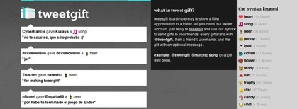 Tweetgift, regalos virtuales para nuestros amigos de Twitter