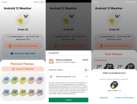 Android 12 天気ウィジェット