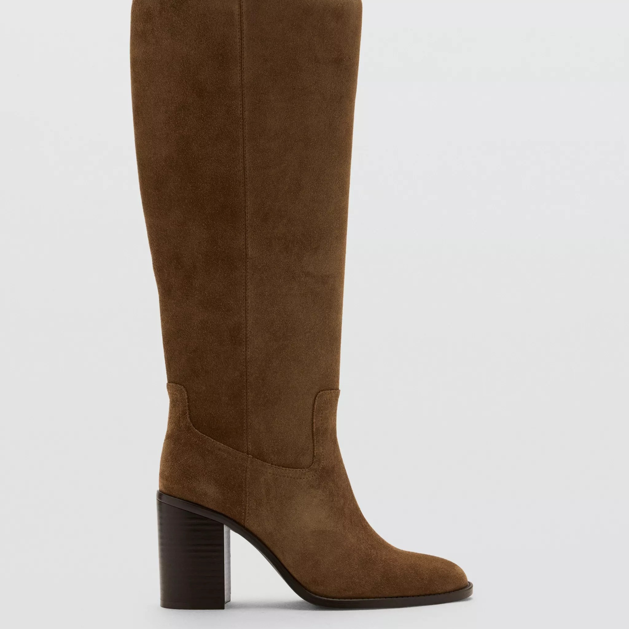 Bota piel serraje tacón
