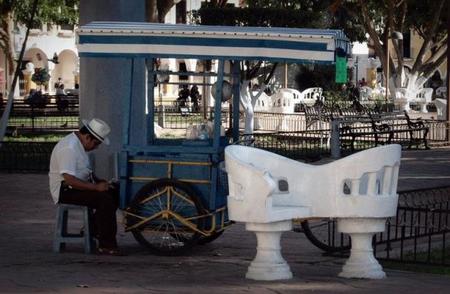Heladero en la Plaza de Valladolid