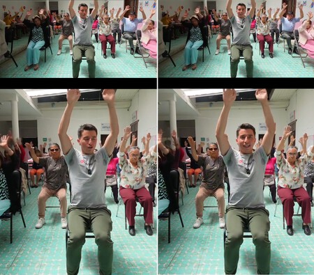 Ejercicio pilates en silla