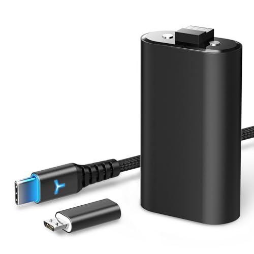 Batería de Controlador Xbox One/Xbox Series X S con Cable de Carga USB C de 3M y Adaptador Micro USB Batería Recargable del Kit Play and Charge de Accesorios Xbox, XBOX-SB02 1400mAh