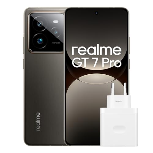realme Smartphone GT 7 Pro 5G Teléfono Móvil 12+256GB, Procesador Snapdragon 8 Elite, Pantalla RealWorld Eco², Cámara de instantáneas ultranítidas con IA, Gris, Exclusivo de Amazon