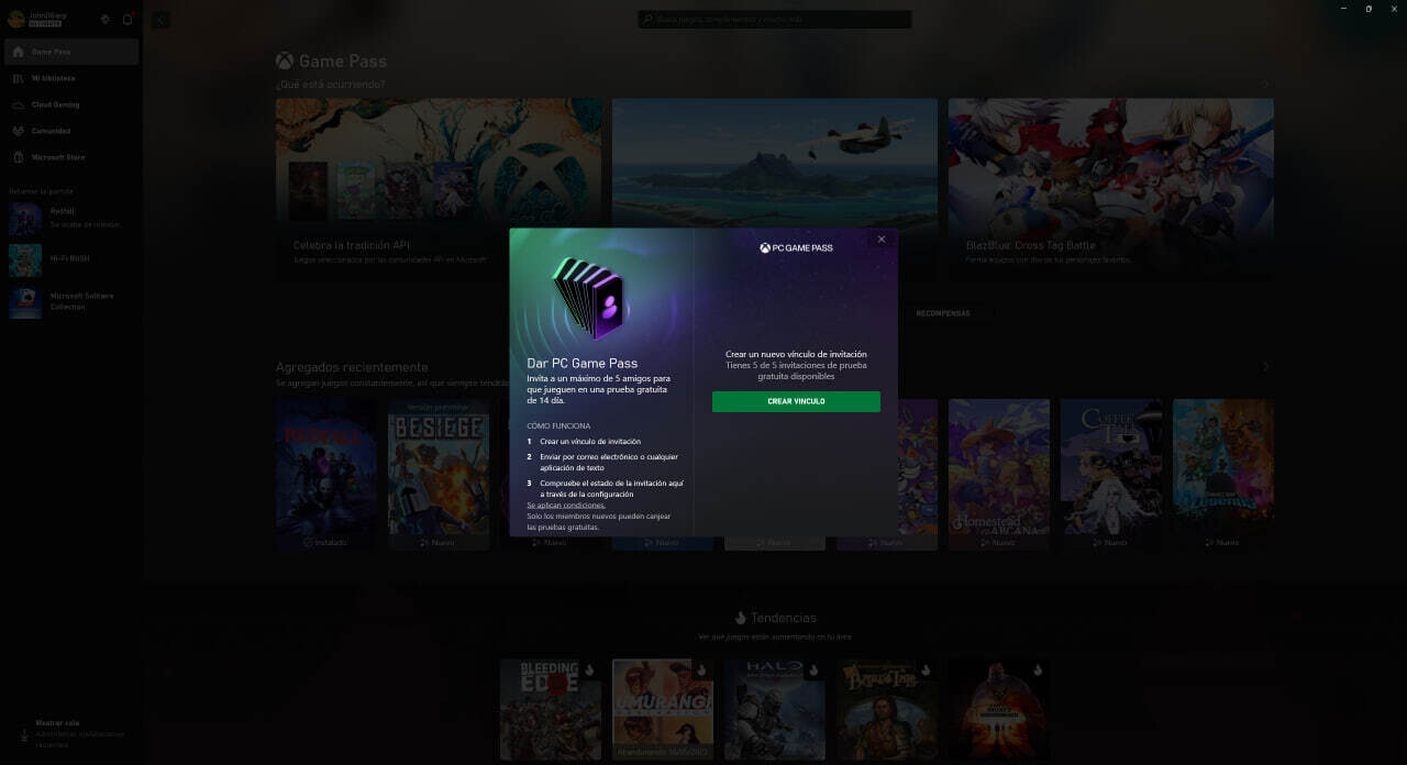 Ya puedes regalar pruebas gratuitas de PC Game Pass así puedes dar códigos por la cara a tus
