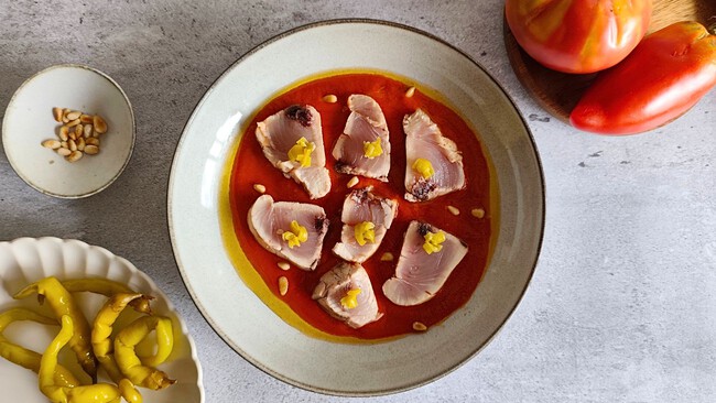 Tataki Bonito Tomate Escabeche