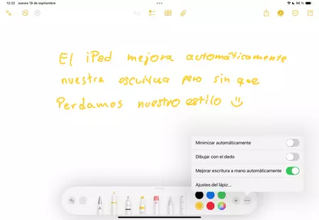 iPad での書き込みの改善
