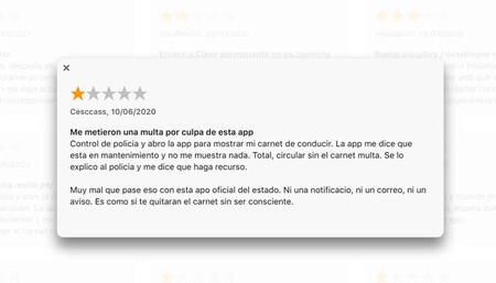 Un usuario de la app miDGT se queja de que le han multado por que no ha podido enseñar el carnet de conducir