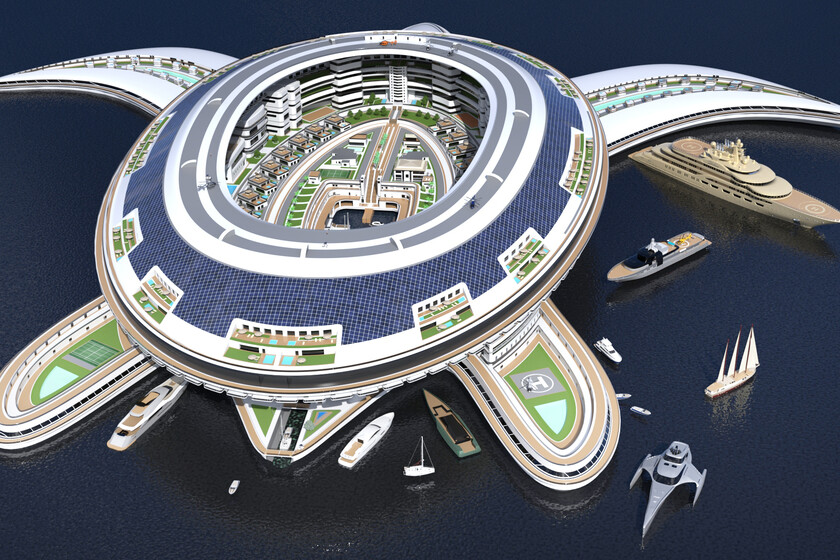 Hace años alguien soñó con una megaciudad flotante. El resultado es un "terayate" de 550 metros para 60.000 personas