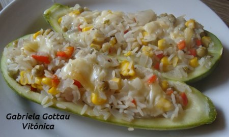 Calabacines rellenos. Receta saludable