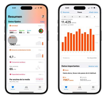 iPhone 上で行った手順を確認できるようになります
