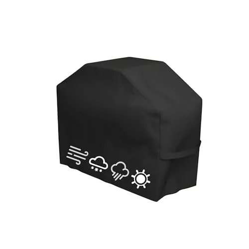 Funda para Barbacoa Impermeable, Cubierta BBQ de Parrilla 210D Oxford Protector, Anti-Viento/Anti-Polvo/Anti-Humedad, Resistente al Desgarro/Agua/Lluvia/Nieve/Sol (145X61X117)
