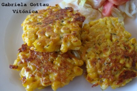 Croquetas de maíz y zanahoria. Receta saludable