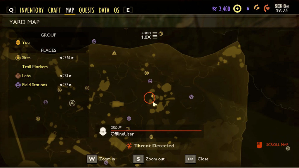 Grounded mapa y vídeo para encontrar Spade Gulch