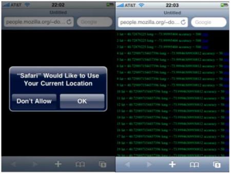Safari para el iPhone incluirá geolocalización por GPS