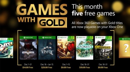 Estos son los juegos del Games with Gold de diciembre, y Santa nos deja uno extra por navidad