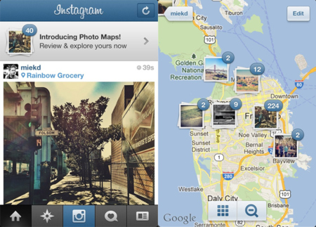 Instagram 3.0 coloca nuestras imágenes sobre el mapa
