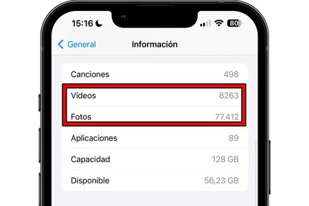 iPhoneに膨大な量の写真とビデオが保存されている証拠
