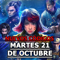 Códigos Free Fire Max para Martes 21 de octubre con recompensas gratuitas 