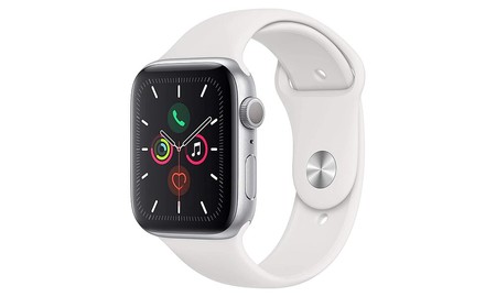 Precio mínimo en Amazon para el Apple Watch Series 5 de 44mm en color gris plata y blanco: sólo 429 euros