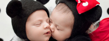 La preciosa sesión de fotos de un par de bebés como Minnie y Mickey con motivo de San Valentín 