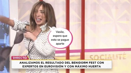 La ida de olla de María Patiño: se quita el sujetador en pleno directo en honor a Rigoberta Bandini