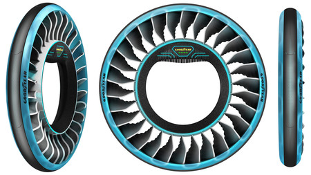 Goodyear ha inventado el neumático definitivo para coches voladores autónomos: lo mismo rueda que vuela
