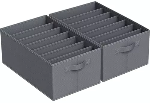 Niviy Organizador Armario Ropa Caja Ordenar Pantalones 44x30x20cm 2PCS