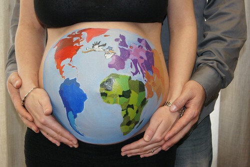 33 ideas bonitas para pintar tu barriga de embarazada
