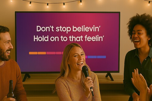 Karaoke en televisor Samsung