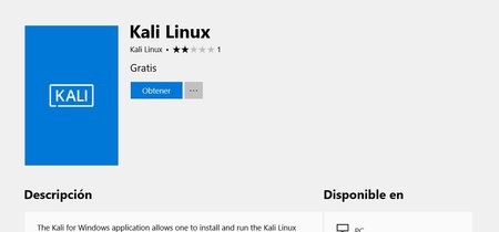 Kali Linux para Windows ahora disponible para descargar desde la Microsoft Store