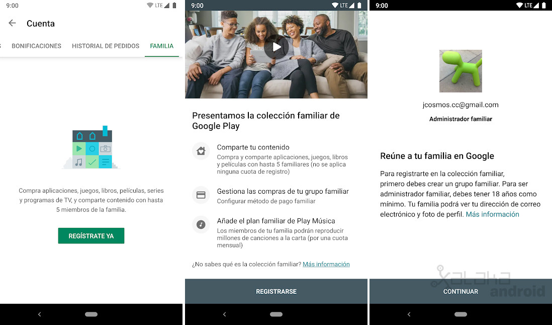 Cómo compartir tus compras de Google Play