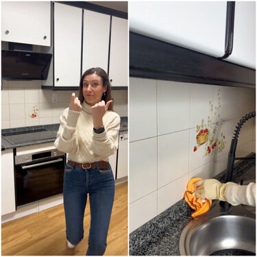 Así ha quedado la reforma sin obras de esta cocina con un frontal de los 80: "Con este cambio low cost parece otra mucho más moderna, luminosa y elegante" 