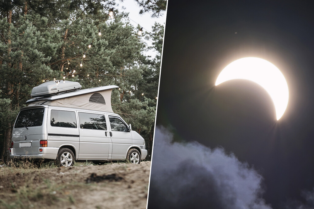 Un camping de Burgos ya está a reventar, así que algunas camper han tomado una alternativa: ver el eclipse "ilegalmente"