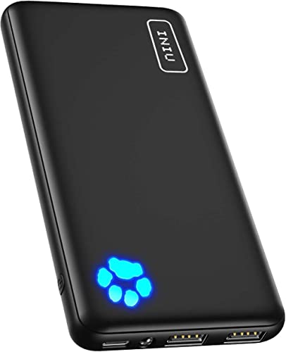 INIU Power Bank, Slimmest USB C Triple 3A de Alta Velocidad 10000mAh Bateria Externa