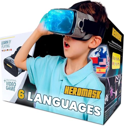 Heromask Idiomas: Gafas Virtuales + Juegos (5-12 años)