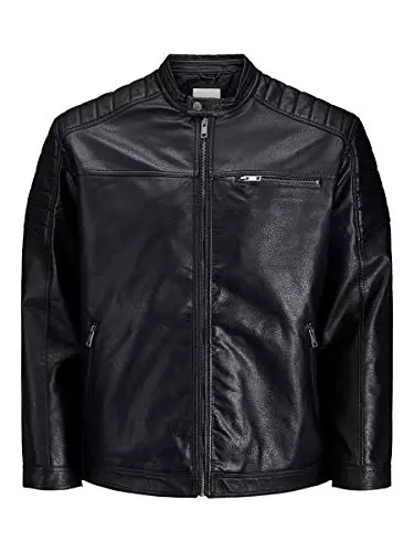 JACK & JONES Jjerocky Noos Ps Jacket Chaqueta, Black, XXL Grande Hombre