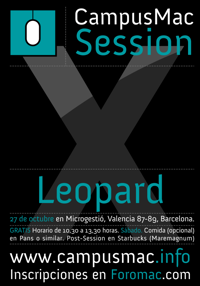 El próximo 27 de Octubre, comienza la primera CampusMac Session temática sobre Leopard