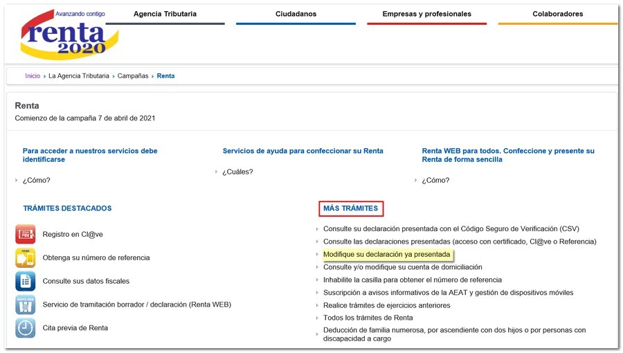 Así puedes modificar la declaración de la Renta 2020 si ya la has ...