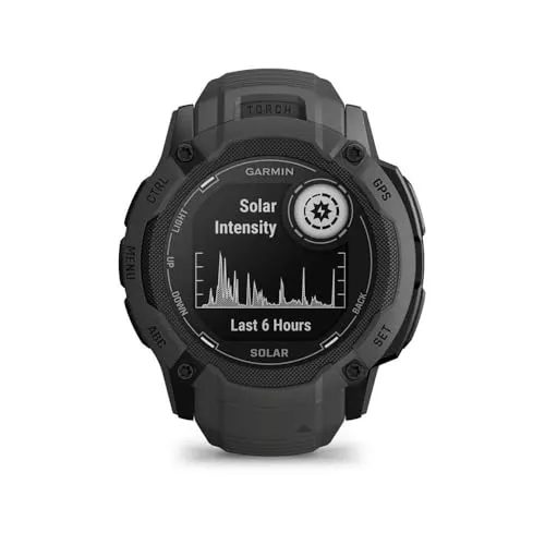 Garmin Instinct 2X Solar, Reloj Inteligente con GPS Resistente al Agua, Carga Solar, Funciones Deportivas, Pulsioximetría, Puntuación de Sueño y Notificaciones del Smartphone, Negro