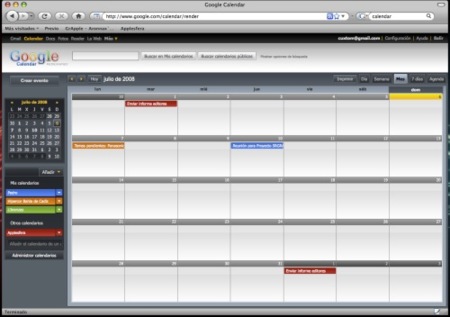 Modifica el aspecto de Google Calendar con Stylish