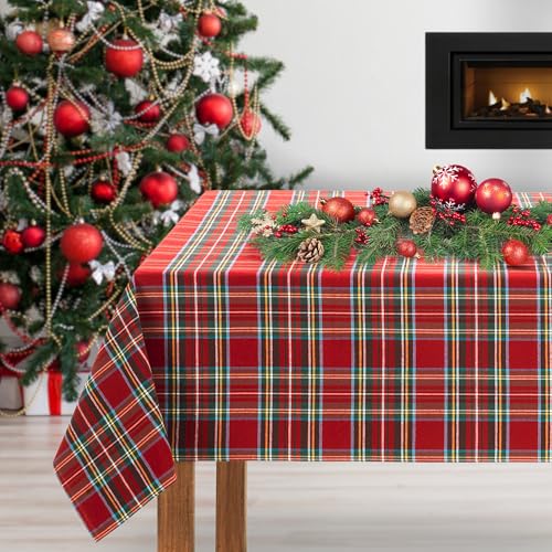 LAN&LAN - Mantel Navidad de Cuadro Escocés