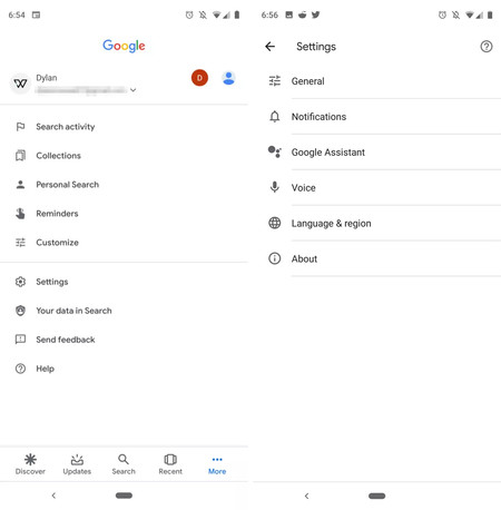 Google Novedad Interfaz