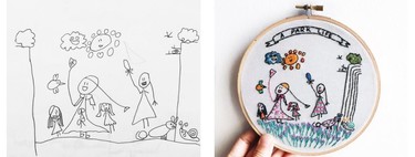 Una madre convierte los dibujos de los niños en preciosos y coloridos bordados 