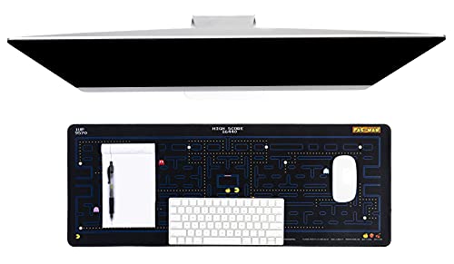 Paladone - Tapete para mouse estilo retro de Pac-Man, grande, para escritorio, juegos, antideslizante, para teclado y mouse