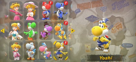 Skins Yoshi Mario Kart World