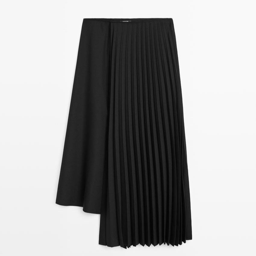 Falda asimétrica tablas

