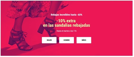10% de descuento extra en sandalias ya rebajadas en Sarenza durante las próximas 24 horas